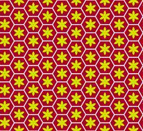 backgrounds pink hexagons flowers