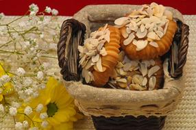 delicious cookies in a basket