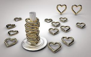 Background Heart Gold