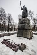 Statue Sculpture in Winter