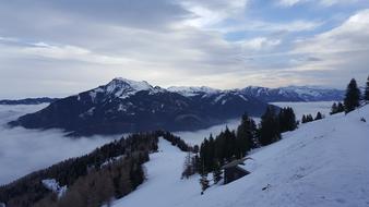Snow Mountain Panorama Of