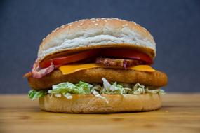 Cheeseburger on the table