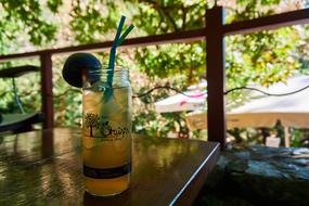 lemonade on the patio table