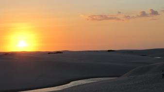 Sunset Lençós Maranhenses End Of