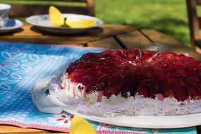 Strawberry dessert is delicious