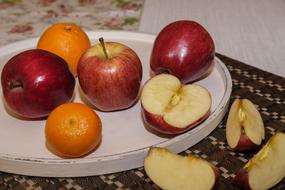 fresh apples on a plate