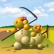 funny figures with braids