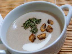cream soup with mushrooms