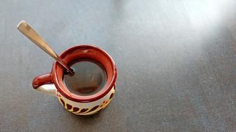 hot bitter coffee