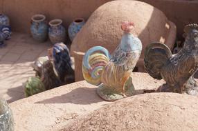 Art Old clay bird