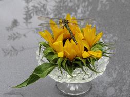 Dragonfly Sunflower Decoration