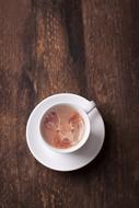 sweet hot coffee on the table
