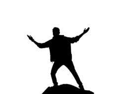 man silhouette pose