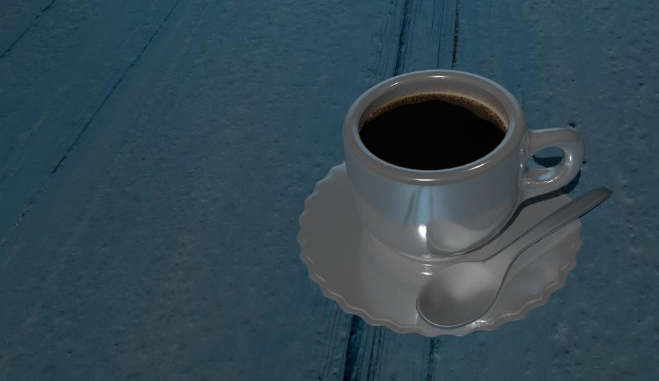 hot drink in a porcelain mug