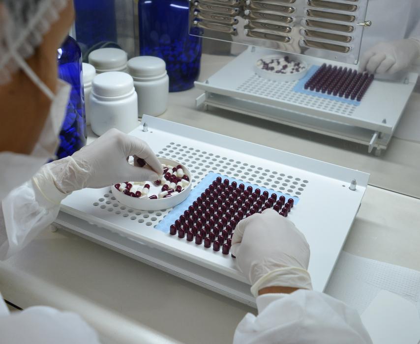 analysis of medicines in the laboratory