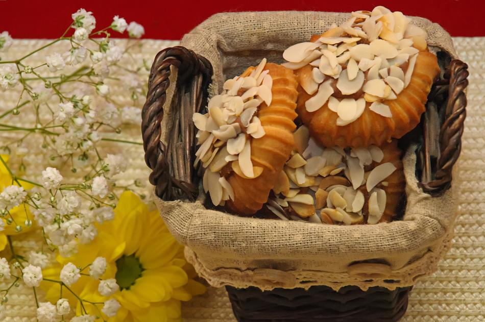 delicious cookies in a basket