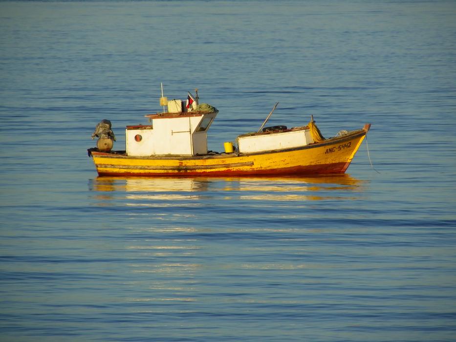 Boat Landscape Blue Fishing