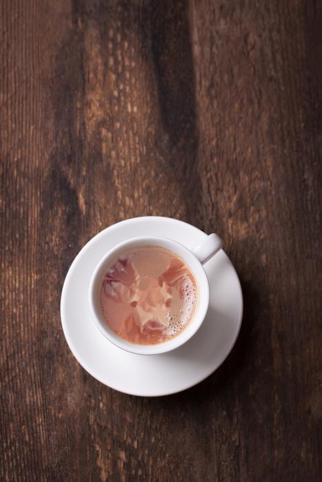 sweet hot coffee on the table