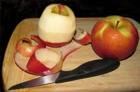 peeled apple fruit