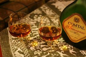 hard liquor in a glass