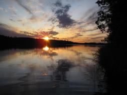 Sunset Aurora Reflection Water