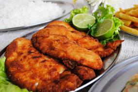 Juicy meat with lime