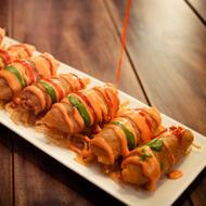platter with sauce