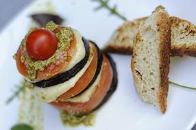 tasty snack with vegetables