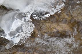 icy waves on the beach