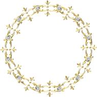 gold frame round border decoration