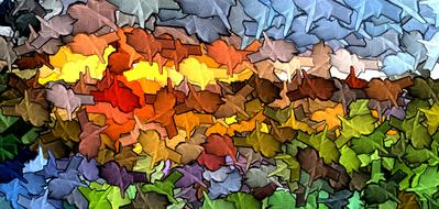 leaf stylized leaves autumn color