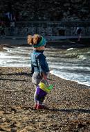 child games by beach sea