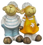 Colorful, cute and beautiful figures of the sheep, at white background, clipart