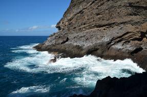stone beach with sea landscape