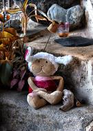 Plush toy Doudou Sitting