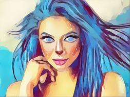 blue eyes girl female