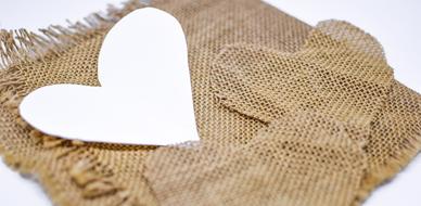 Heart Background Jute