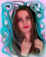 Girl Painting Digital Art Fantasy
