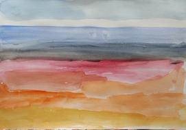 landscape watercolor paint painting