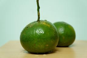 green exotic fruits