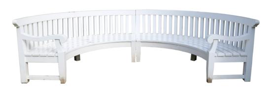 Bank Half Round White