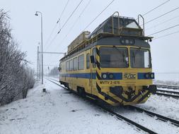 Train Railway Track at winter