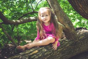 girl tree summer