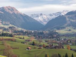 Autumn Landscape Gstaad Bernese
