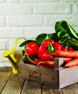 fresh vegetables in a box