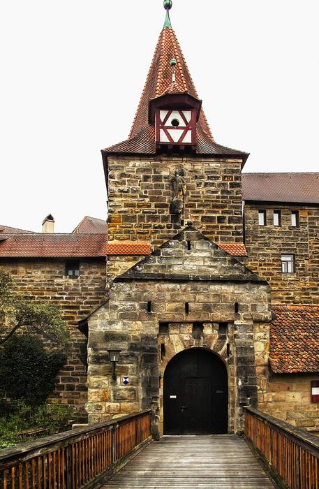 Moated Castle Gatehouse and Bridge