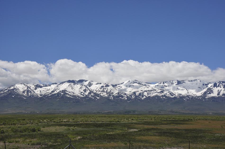 clouds mountains steppe