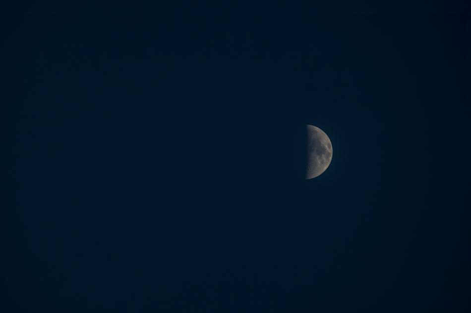 half moon in the dark