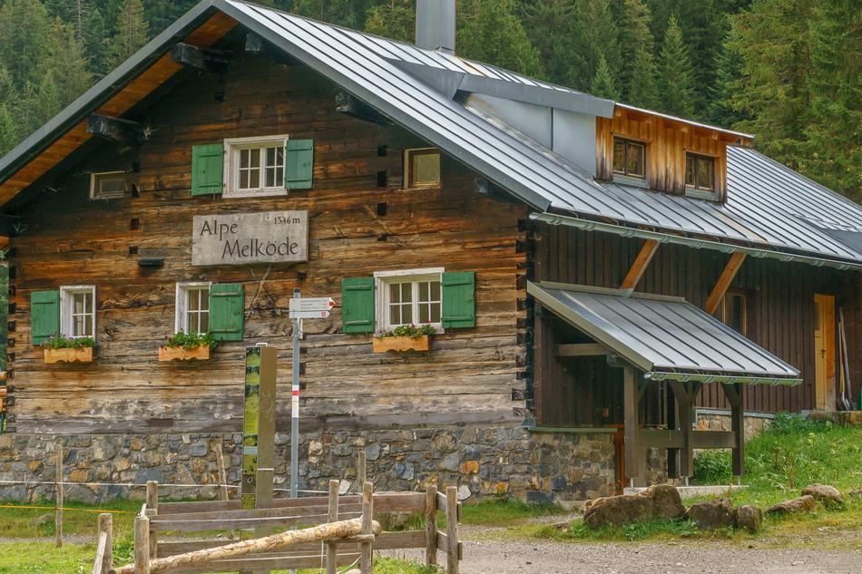 the old wooden house is large
