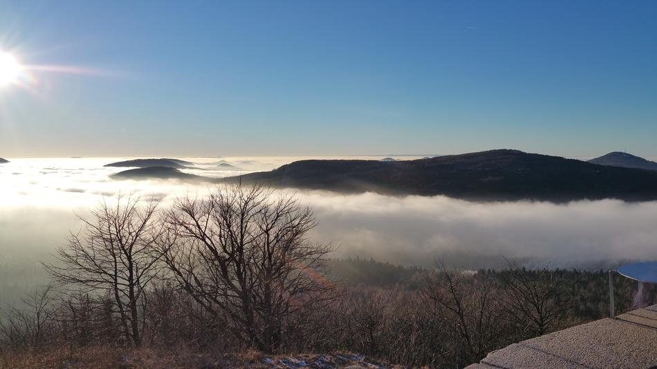 Clouds Fog Mountains Above The